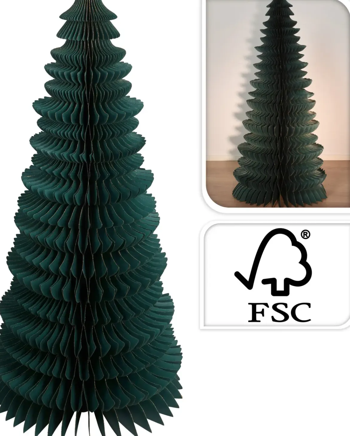 SAPIN ORIGAMI VERT 120CM