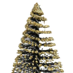 SAPIN TABLE NOIR OR H.18CM