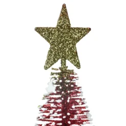 SAPIN TABLE PAILLETTE 14CM ROUGE