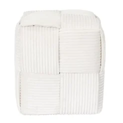 SCOTT POUF COTELE TRESSE BEIGE