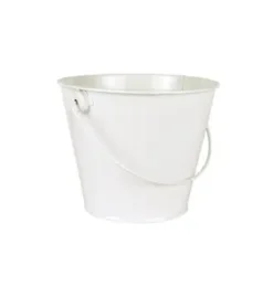SEAU METAL BLANC 10X10CM