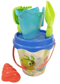 SEAU PLAGE GARNI POISSON 17CM