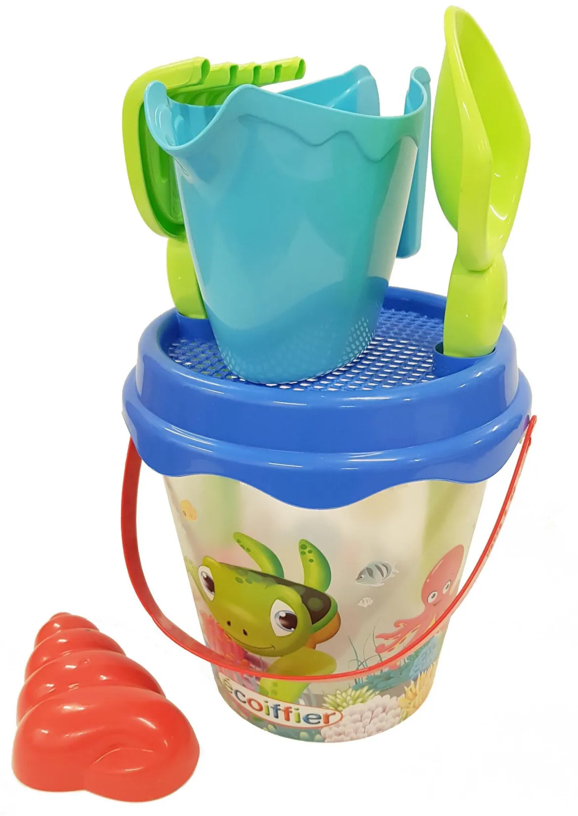 SEAU PLAGE GARNI POISSON 17CM