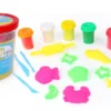 SEAU 5 POTS PATE A MODELER 65G AVEC 12 ACCESOIRES