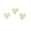 SEMIS DE TABLE BOIS COEUR GRAVE X20 PIECES BLANC