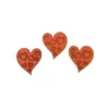 SEMIS DE TABLE BOIS COEUR GRAVE X20 PIECES ROUGE