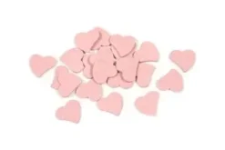 SEMIS DE TABLE COEUR BOIS X30 PIECES ROSE