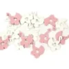 SEMIS DE TABLE LANDAU BEBE EN BOIS X24 PIECES ROSE