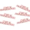 SEMIS TABLE JOYEUX ANNIVERSAIRE BOIS PEINT X6 PIECES ROSE