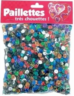 SEQUINS 0.6CM MULTICOLORES 100G