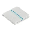 SERPILLERE COTON RECYCLE 50X100CM BLANC BLEU