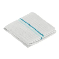SERPILLERE COTON RECYCLE 50X100CM BLANC BLEU