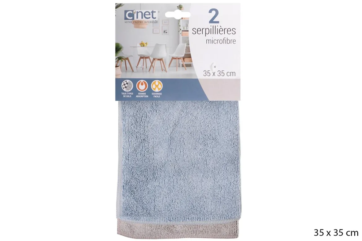 2 SERPILLERES MICROFIBRE 50X70CM