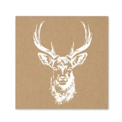 SERVIETTE CERF KRAFT 33X33CM X20 PIECES