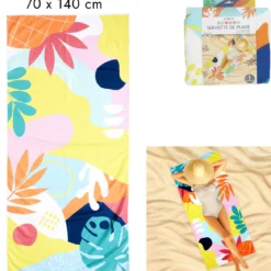 SERVIETTE DE PLAGE RIO 70X140CM