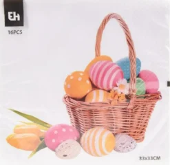 SERVIETTES PAQUES 33X33CM X16 PIECES