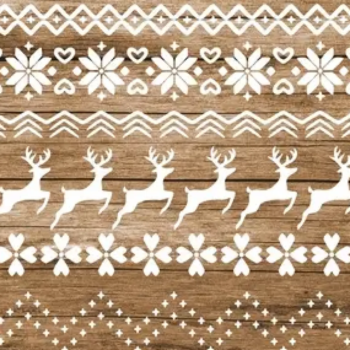 SERVIETTES IMPRIMEES 33X33CM X20 PCES DEERS BANNER WOOD