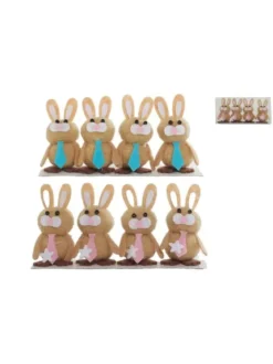 SET 4 LAPINS A CRAVATTE