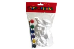 SET 6 LAPINS A PEINDRE PINCEAU ET PEINTURE