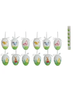 SET 6 OEUFS DECO ANIMAUX NATURE