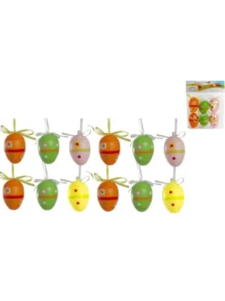 SET 6 OEUFS DECO COLORE FLEURS