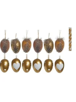 SET 6 OEUFS DECO DORE