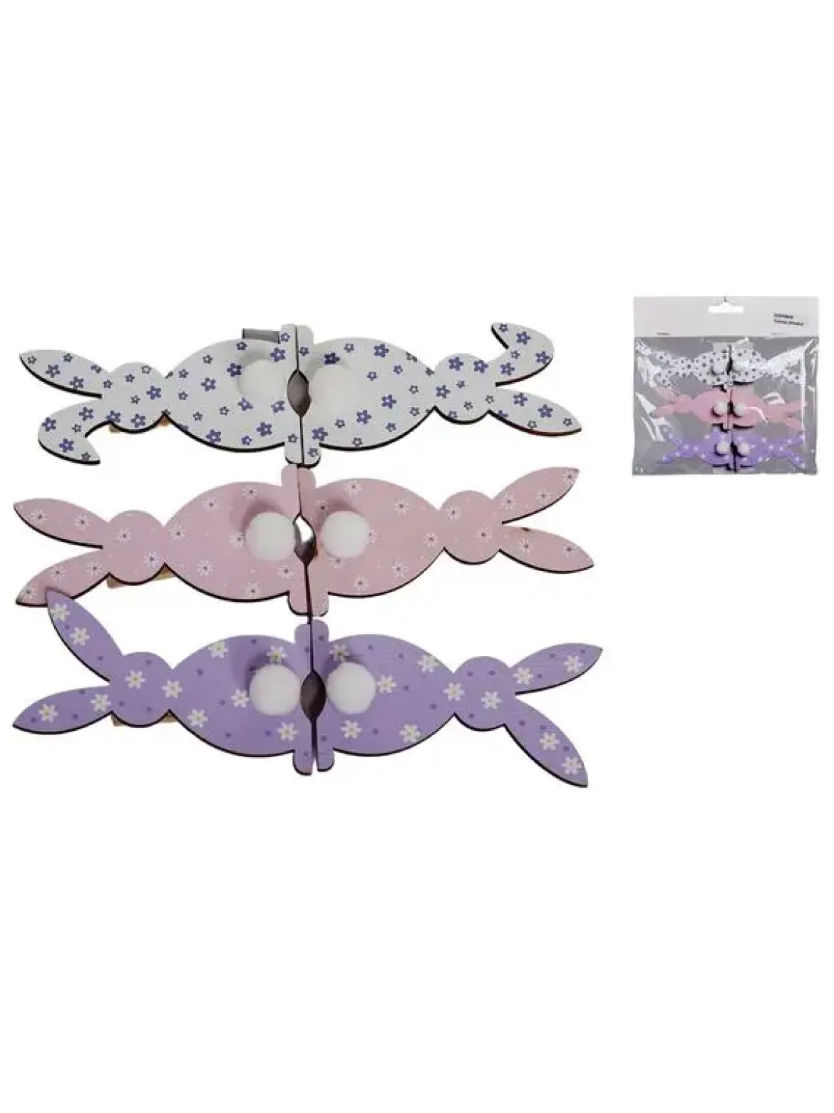 SET 6 PINCES LAPIN