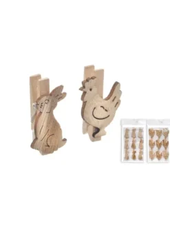 SET 9 PINCES LAPINS POULES