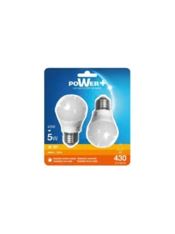 SET 2 AMP.LED E27 5W 40W A50 LIC