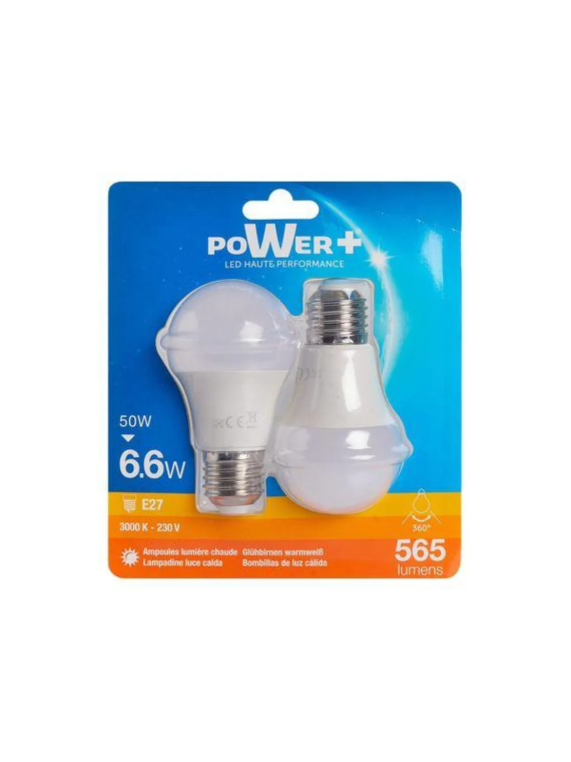 SET 2 AMP.LED E27 7W 45W A55 LIC