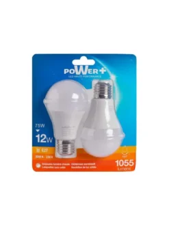 SET 2 AMP.LED E27 12W 75W A60 LIC
