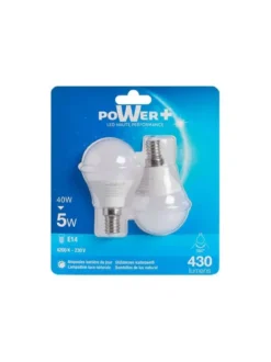 SET 2 AMP.LED E14 5W 40W A50 LIC