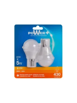 SET 2 AMP.LED E14 5W 40W A50 LIC