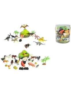 SET 19 ANIMAUX DE LA FERME DINOSAURE