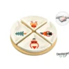 SET APERITIF 4 COUPELLES ET 1 PLATEAU 21.5X3.7CM