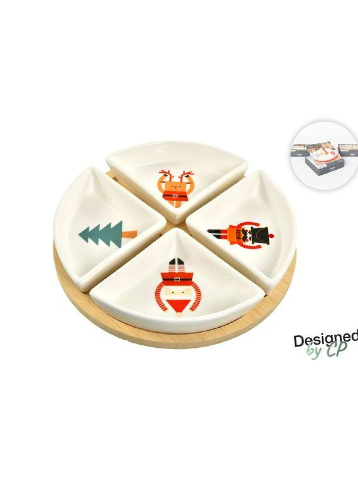 SET APERITIF 4 COUPELLES ET 1 PLATEAU 21.5X3.7CM
