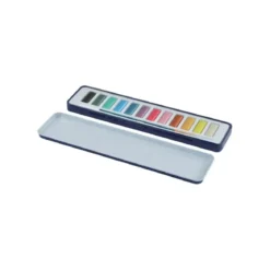 SET 12 AQUARELLES METALLIQUES 1 PINCEAU AVEC PALETTE