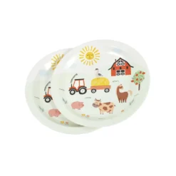 SET 6 ASSIETTES CARTON D.18.5CM ANIMAUX LA FERME
