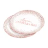 SET 6 ASSIETTES CARTON D.23CM ANNIVERSAIRE ROSE GOLD
