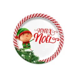 SET 6 ASSIETTES CARTON D.18.5CM LUTIN FARCEUR