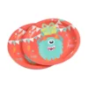SET 6 ASSIETTES CARTON D.23CM MONSTRES