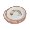 SET 6 ASSIETTES CARTON D.18CM RAINBOW ROSE