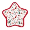 SET 6 ASSIETTES ETOILE GREETING SEASON D.23CM