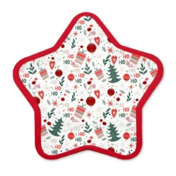 SET 6 ASSIETTES ETOILE GREETING SEASON D.23CM