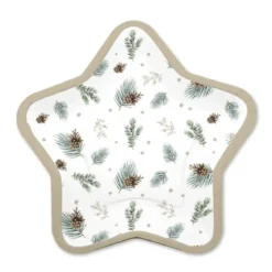 SET 6 ASSIETTES ETOILE  NATURE CERF D.23CM