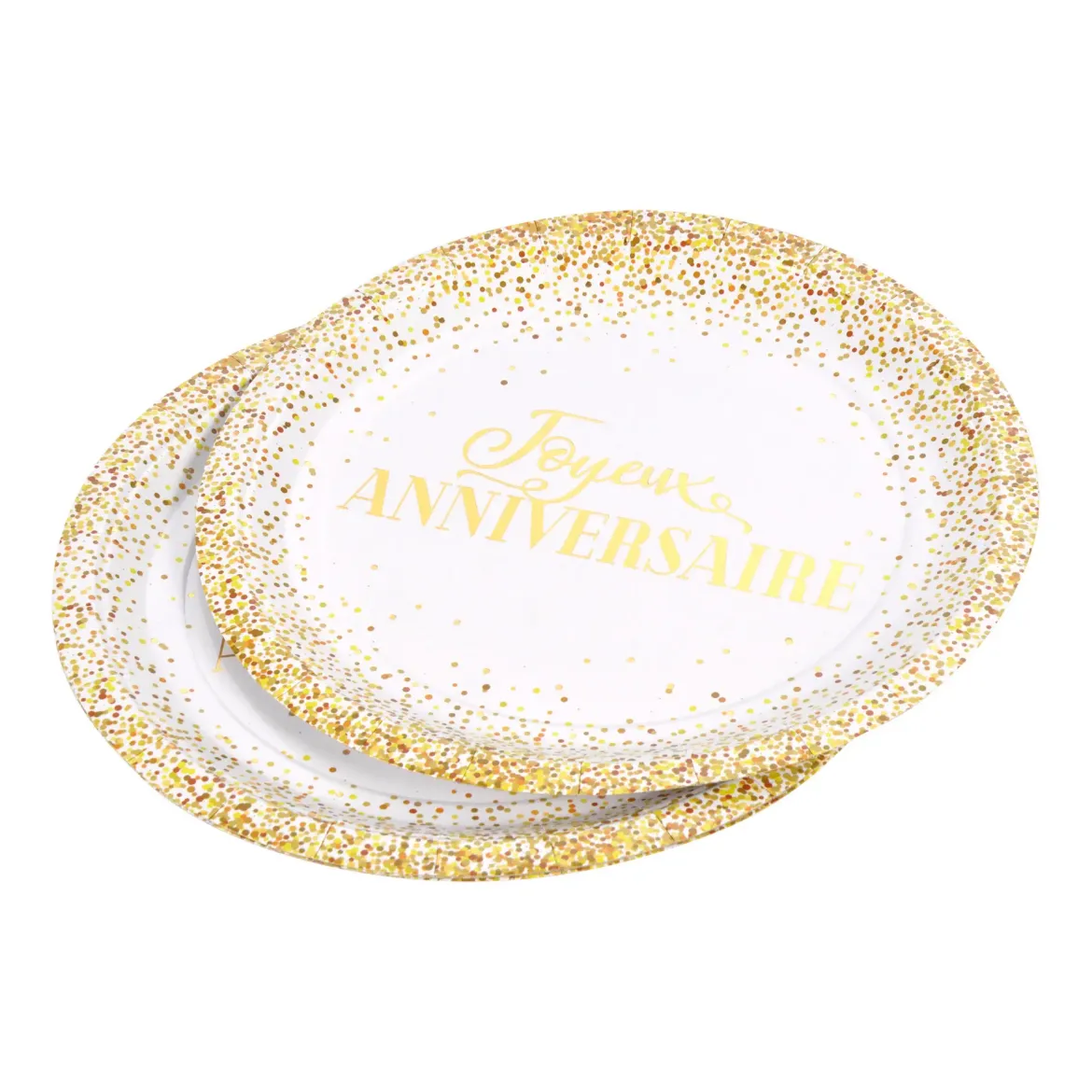 SET 6 ASSIETTES GOLD D.23CM