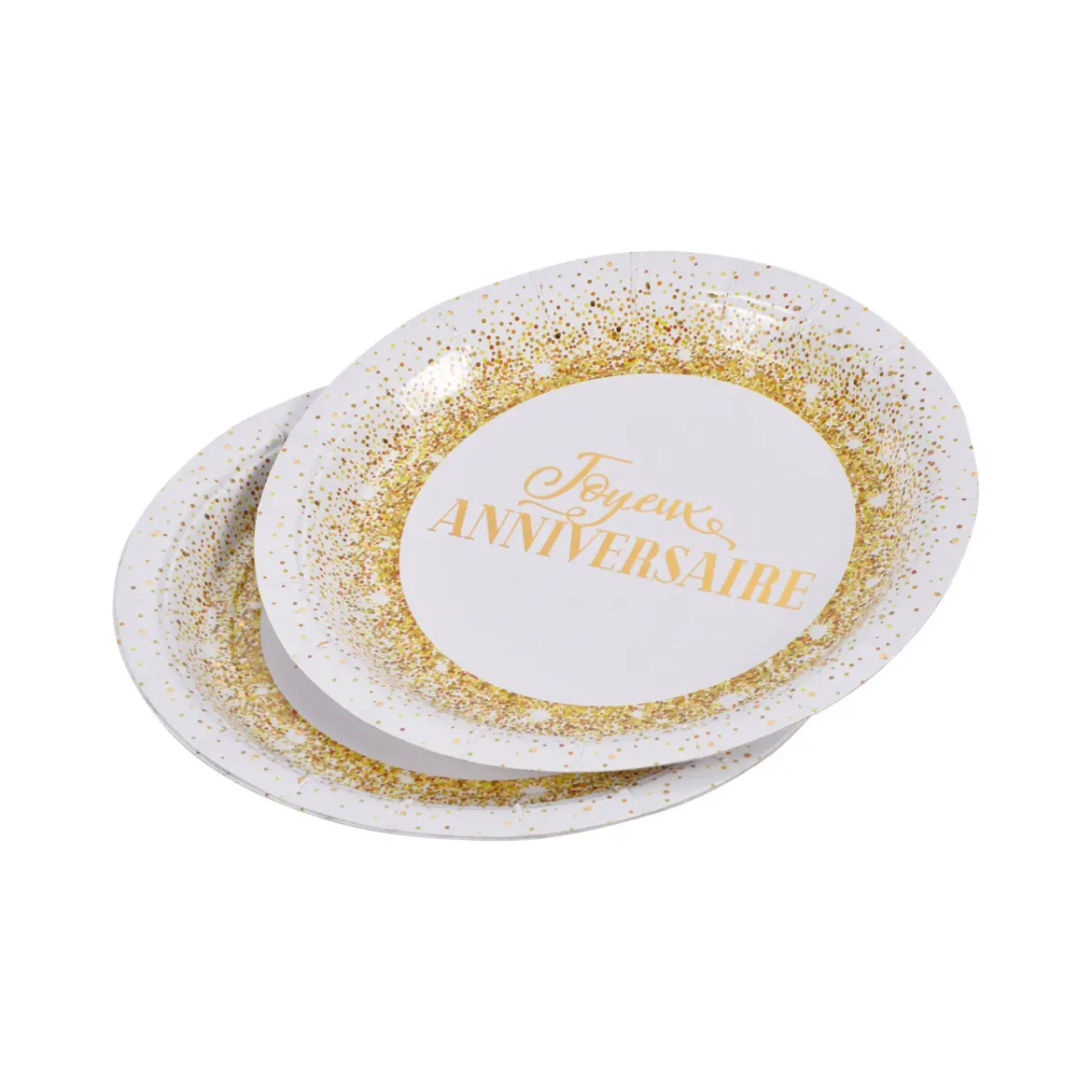 SET 6 ASSIETTES GOLD D.18.5CM