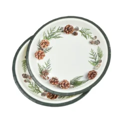 SET 6 ASSIETTES IMPRIMEES NOEL DECOR CADEAUX D.23CM
