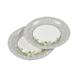 SET 6 ASSIETTES IMPRIMEES NOEL D.23CM
