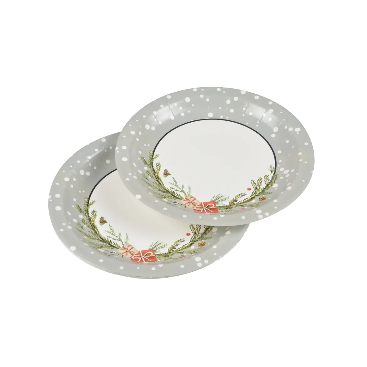 SET 6 ASSIETTES IMPRIMEES NOEL D.18CM